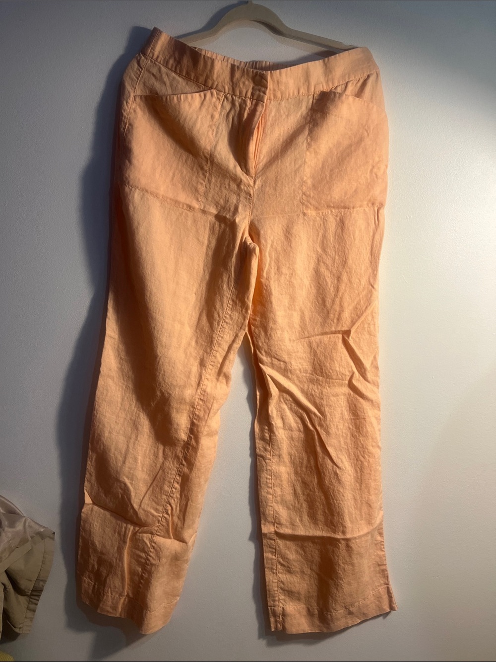 Chico's Peach Wide Leg Linen Pants
